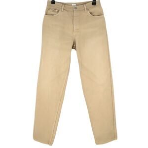 Calvin Klein Jeans Mens 34 x 35 Tan Beige Cotton Denim Straight Leg Pockets